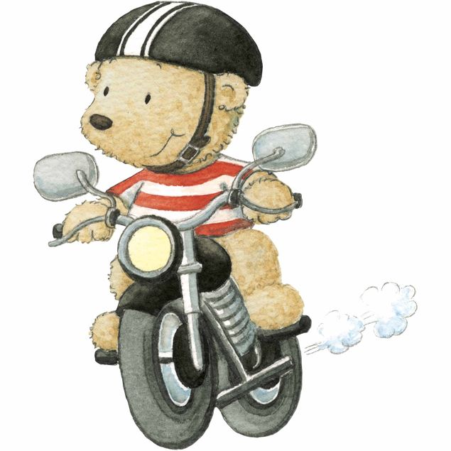 Wandtattoo - Pitzelpatz fährt Motorrad