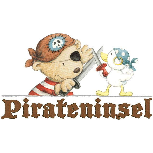 Wandtattoo - Pitzelpatz und Schnaddeldatz auf Pirateninsel