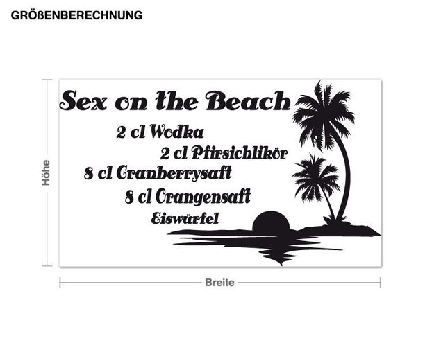 Wandtattoo Sex on th Beach