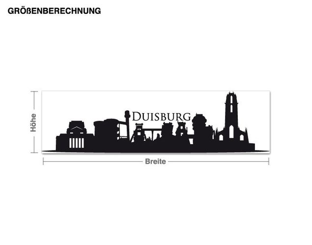 Wandtattoo Skyline Duisburg