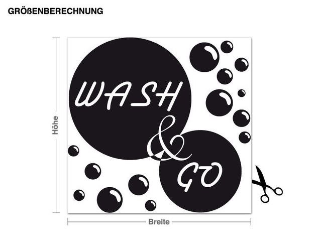 Wandtattoo Wash&Go