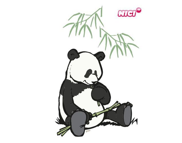 Wandtattoo Wild Friends Panda Fu Bao