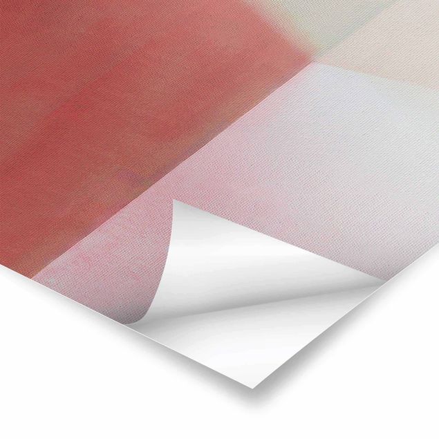 Poster - Warme Farbflächen - Quadrat 1:1