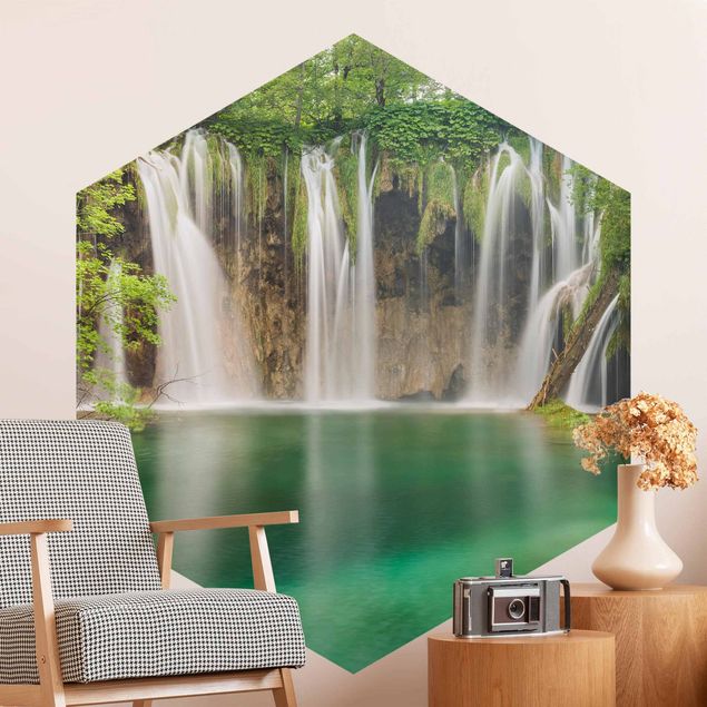 Tapete Baum Wasserfall Plitvicer Seen