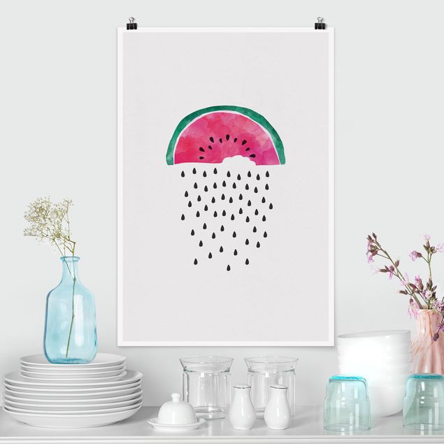 Riesenposter XXL Wassermelonen Regen