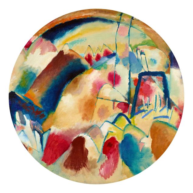 Gemälde abstrakt Wassily Kandinsky - Landschaft mit Kirche