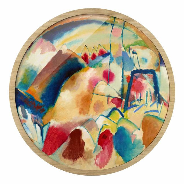 Abstrakte Bilder mit Rahmen Wassily Kandinsky - Landschaft mit Kirche