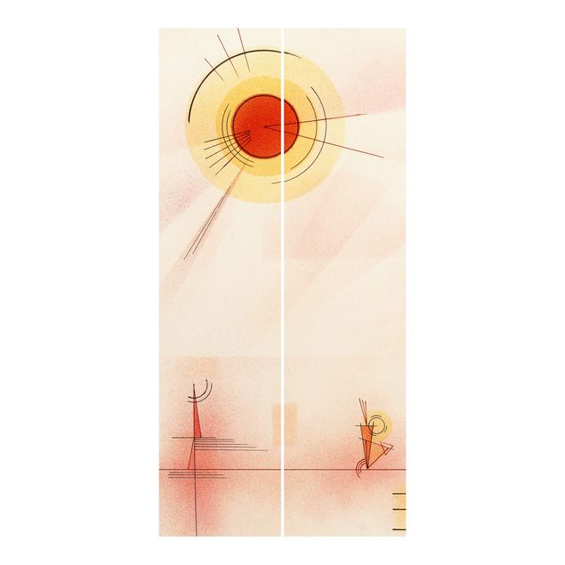 Schiebegardinen Kunstdrucke Wassily Kandinsky - Strahlenlinien