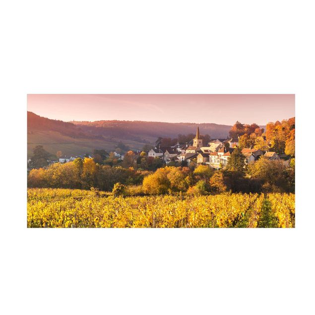 Teppich gelb Weinberge in Frankreich
