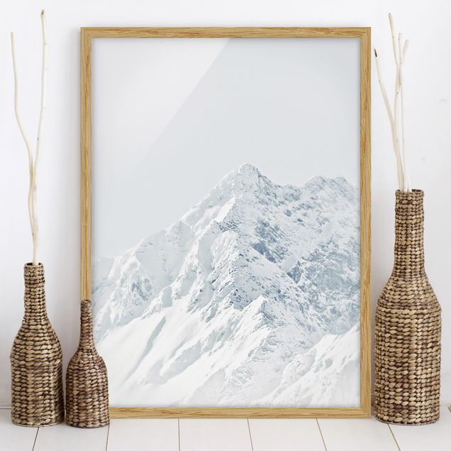 Moderne Bilder mit Rahmen Weiße Berge