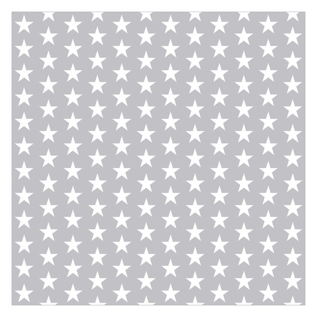 Fototapete - Weiße Sterne auf grauem Hintergrund