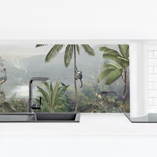 Küchenrückwand selbstklebend Weitblick in die Tiefen des Dschungels