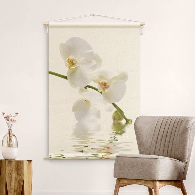 Wandbehang groß White Orchid Waters