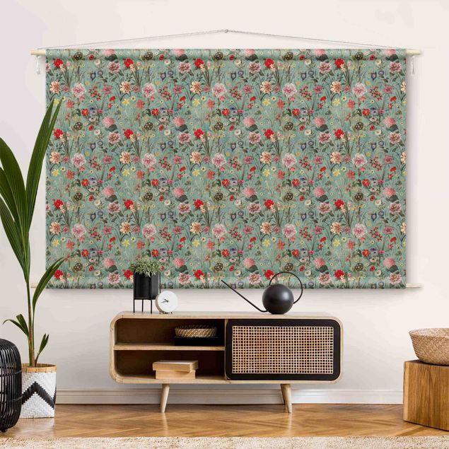 Wandbehang modern Wildblumenwiese