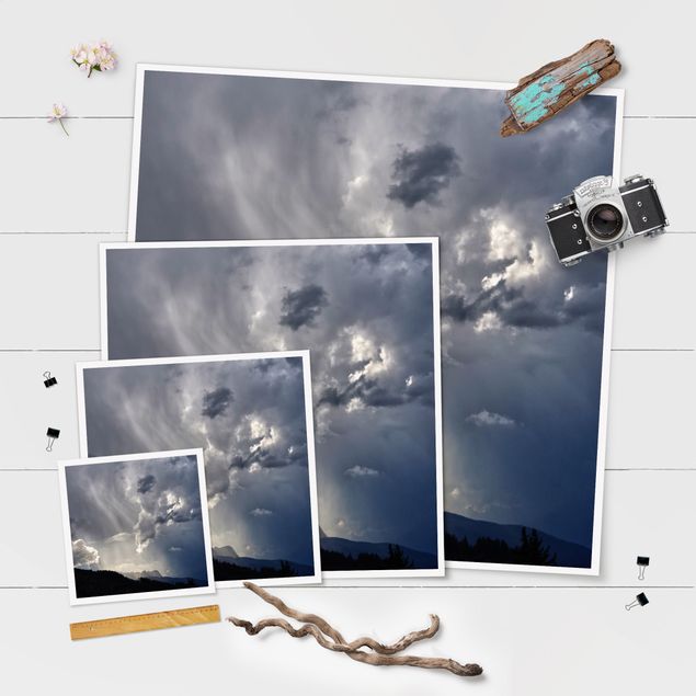 Poster - Wilde Wolken - Quadrat 1:1