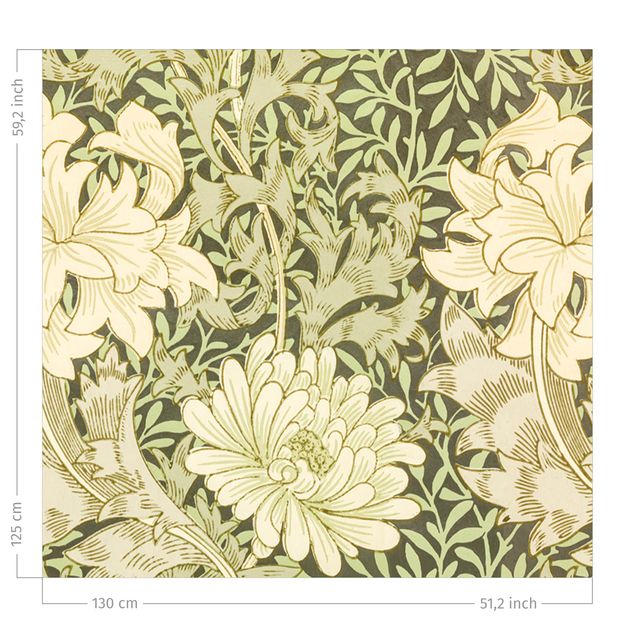 Verdunkelungsvorhänge William Morris Muster - Große Blüten