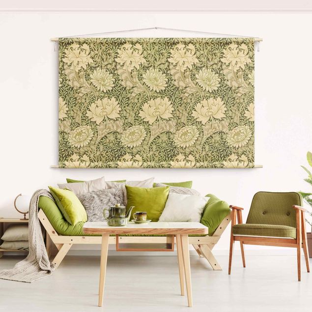 Wandtücher William Morris Muster - Große Blüten