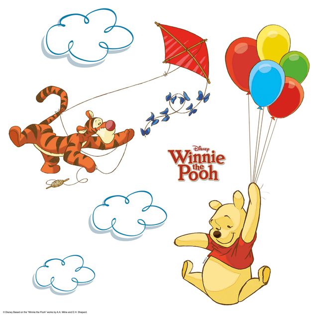 Fensterfolie farbig Winnie Pooh - Pooh & Tigger Set