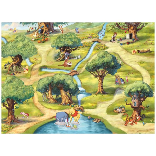 Kindertapete Disney Winnie Pooh - Hundertmorgenwald