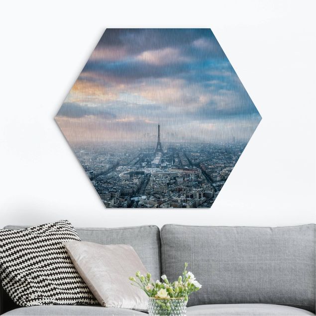 Hexagon Bild Alu-Dibond - Winter in Paris