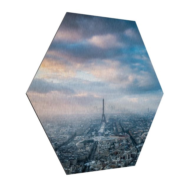 Hexagon Bild Alu-Dibond - Winter in Paris