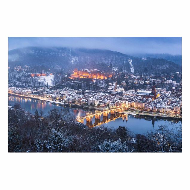 Foto auf Hartschaumplatte Winterliches Heidelberg