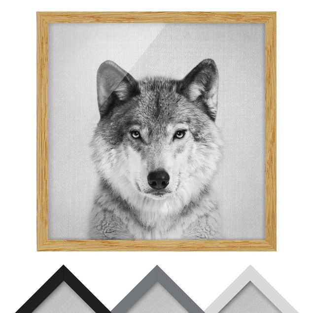 Bild mit Rahmen - Wolf Wendelin Schwarz Weiß - Quadrat - 1:1
