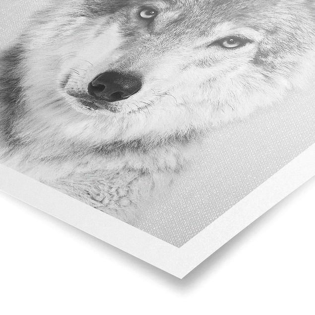 Poster bestellen Wolf Wendelin Schwarz Weiß