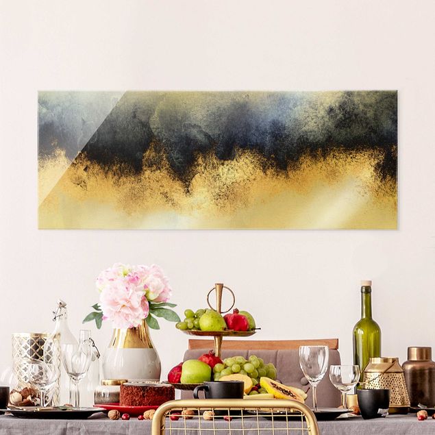 Elisabeth Fredriksson Poster Wolkenhimmel mit Gold