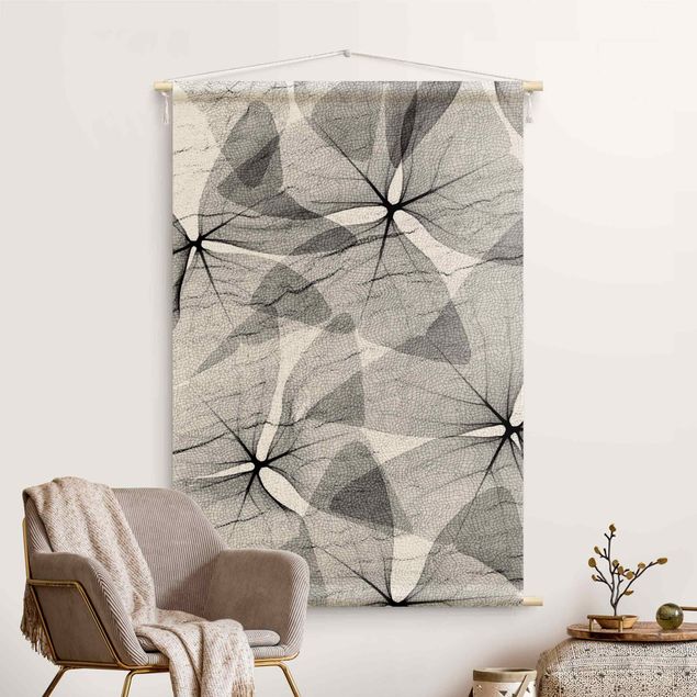 Wandbehang modern X-Ray - Dreiecksklee mit Textil