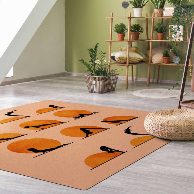 Teppich orange Yoga - Der Sonnengruß