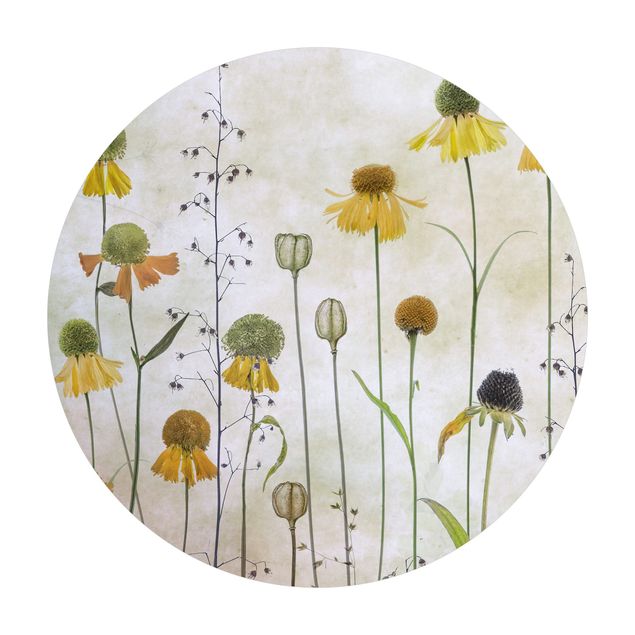 Vinyl-Teppich Zarte Helenium Blüten