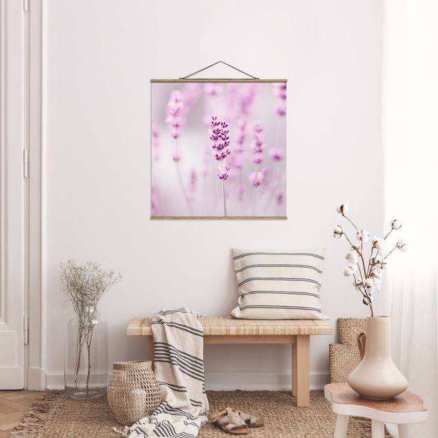 Stoffbilder mit Posterleisten Zartvioletter Lavendel
