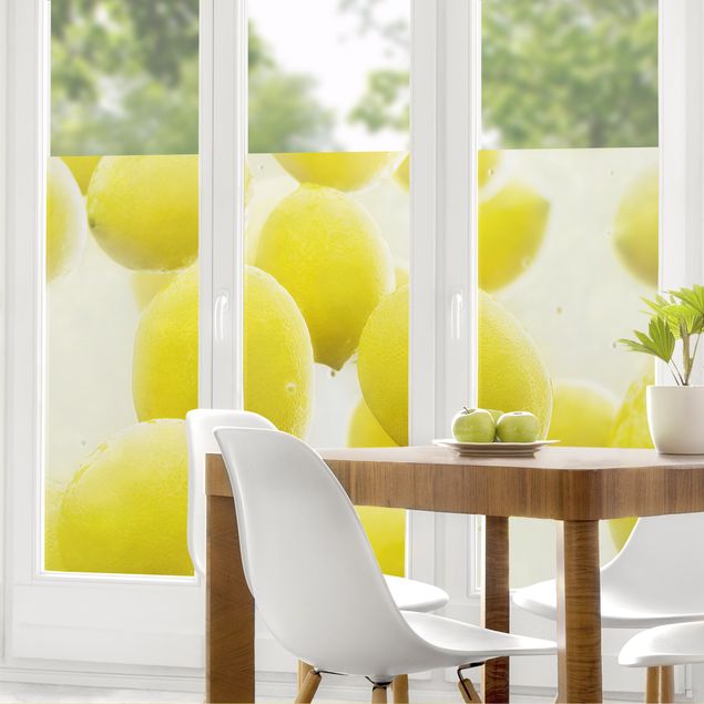 Fensterbilder Folie Zitronen im Wasser