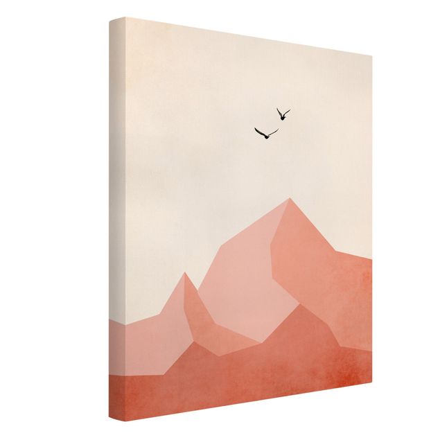 Leinwandbilder Berge Zugspitze in Rosa Färbung