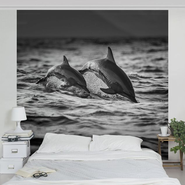 Fototapete Tiere Zwei springende Delfine